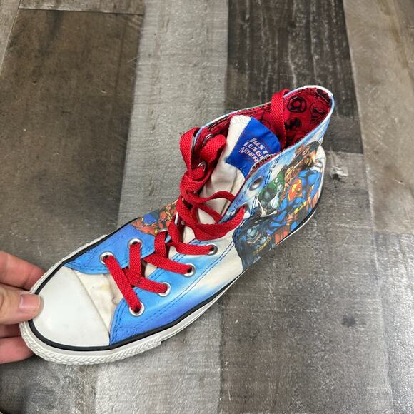 Converse All Star Justice League America Comic DC High Top Sneakers Shoes Mens 6 - Picture 10 of 16